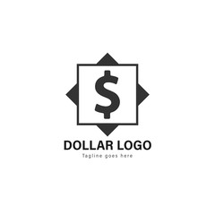 Money logo template design. Money logo with modern frame vector design