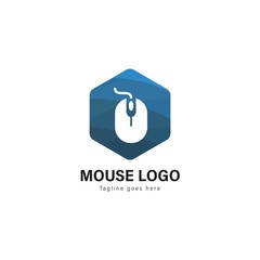 Computer logo template design. Computer logo with modern frame vector design