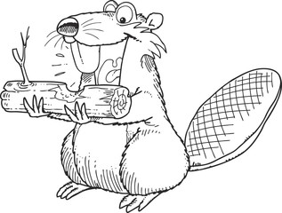 cartoon beaver 