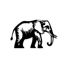 Elephant animal icon. Endangered  Mammoth sign