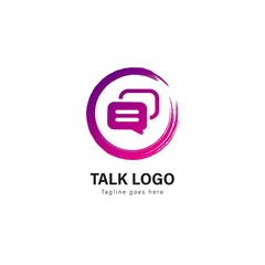 Fototapeta premium Talk logo template design. Talk logo with modern frame vector design
