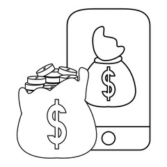 cellphone money bags