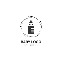 Fototapeta na wymiar Baby logo template design. Baby logo with modern frame vector design