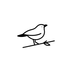 Bird icon. Animal pet shop sign