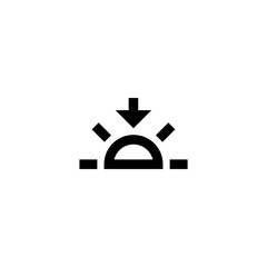 Thermometer icon, Weather temperature sign.