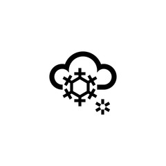 Obraz premium Cloud and snow icon. Weather sign