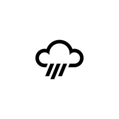 Cloud and rain icon. Weather sign