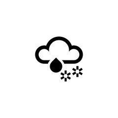 Cloud and rain icon. Weather sign