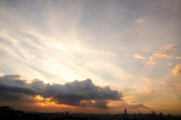 Sunset view of kuala lumpur city from bukit ampang, kuala lumpur, Malaysia. Taken from Ampang...