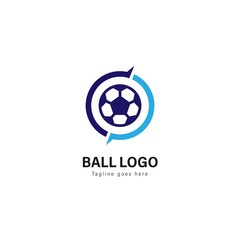 Naklejka premium Soccer logo template design. Soccer logo with modern frame vector design