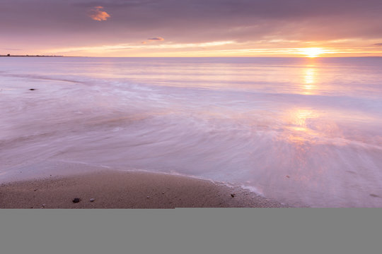 Beautiful sunrise of the Strait of Magellan