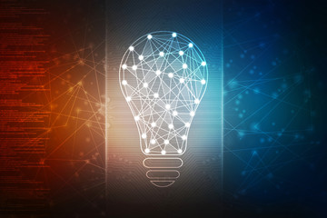  bulb future technology, innovation background, creative idea concept 