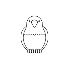 Bird animal icon. Pet shop sign