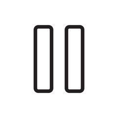 Player pause icon. Sound stop sign