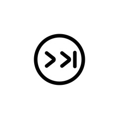 Multimedia  player arrow icon. Player control sign