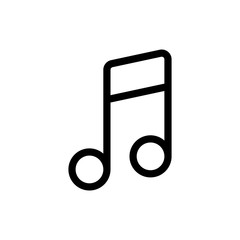 Music note icon. Bass sound sign. Music festival symbol