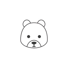 Panda face icon. Animal toy sign. Bear animal symbol
