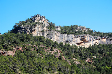 Fototapeta na wymiar A mountain terrain of Siurana in Priorat, Spain