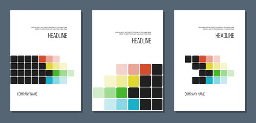 modern abstract geometric covers set, vector illustration