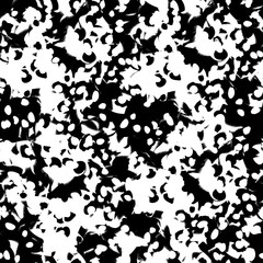 Seamless pattern wild design. Black and white animal print with leopard spots. Watercolor effect. Suitable for bed linen, leggings, shorts and fashion industry.