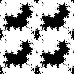Obraz premium Seamless pattern urban design. Black and white print with fractal stars. Watercolor effect. Suitable for bed linen, leggings, shorts and fashion industry.