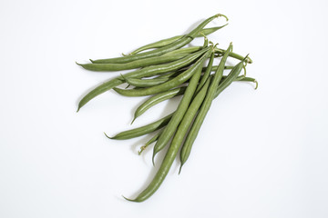 Green beans isolated in a white background