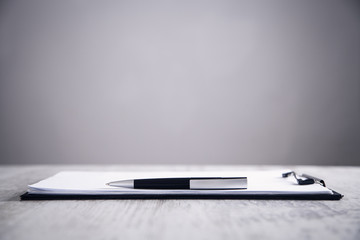 Contract with pen. Business concept