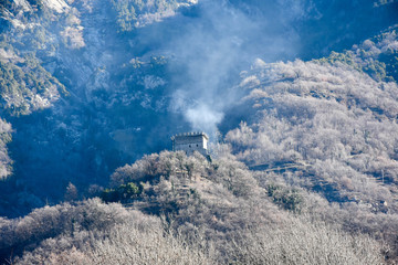 Alpine mountains. Mont Blanc Pass