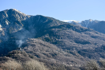 Alpine mountains. Mont Blanc Pass