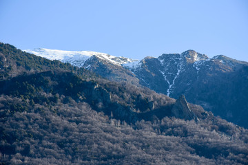 Alpine mountains. Mont Blanc Pass