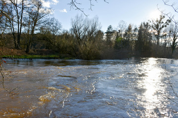 Fast flowing river