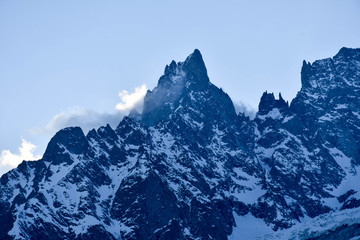 Alpine mountains. Mont Blanc Pass