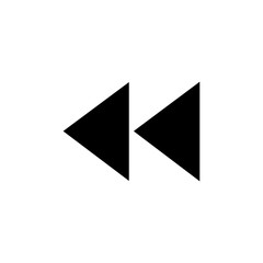 Music player backward icon. Control sign