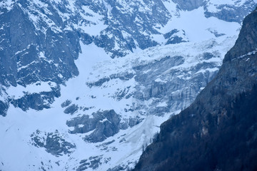 Alpine mountains. Mont Blanc Pass