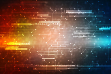   2d illustration technology background