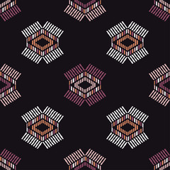 Ethnic boho seamless pattern. Patchwork texture. Weaving. Traditional ornament. Tribal pattern. Folk motif. Can be used for wallpaper, textile, invitation card, wrapping, web page background.