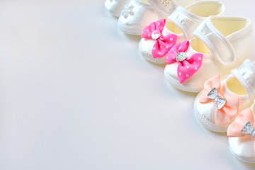 Baby girl fashion wear booties background