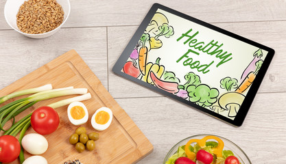 Healthy food composition with tablet