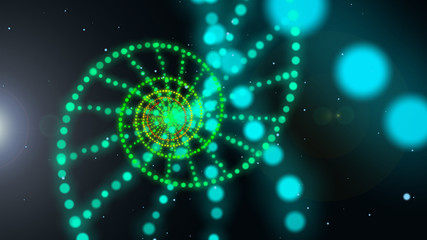 DNA and medical and technology background. Health and science icon.