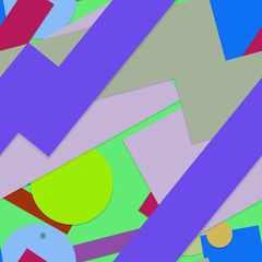 Flat material design - Creative vector trend seamless