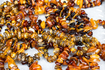 beaded beads of colored stones