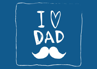 父の日　メッセージカード　手書きイラスト素材