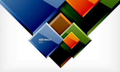 Geometric abstract background, modern square design