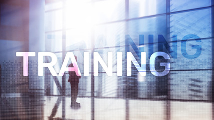 Fototapeta premium Business training concept. Training Webinar E-learning. Financial technology and communication concept.