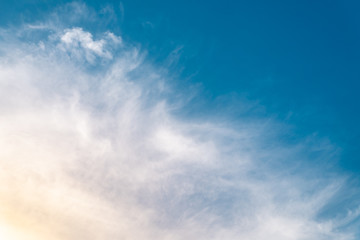 sunrise sky blue and yellow sunlight with clouds