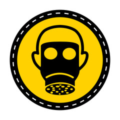 Symbol Wear Full Face Sign on white background