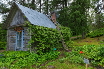 SOLOVKI, REPUBLIC OF KARELIA, RUSSIA - JUNE 27, 2018: Former commandant building in the Botanical garden on Solovki. Solovki Islands, Arkhangelsk region, White Sea © Konstantin