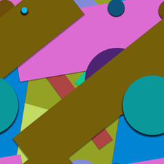 Flat material design - Creative vector trend seamless