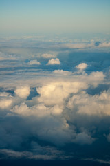 Fototapeta na wymiar Clouds from a Window Seat