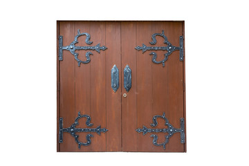  old door handle and oak wooden classic style